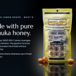 Vocal Eze Lemon Drops — made with pure Manuka honey (MGO 265+), infused with menthol.