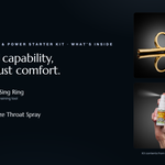 Perform & Power Starter Kit — what’s inside: OOVO Sing Ring and Vocal Eze Throat Spray (1 oz).