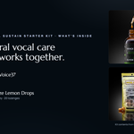 Soothe & Sustain Starter Kit — what’s inside: Clyor Voice37 (2 oz) and Vocal Eze Lemon Drops (20 lozenges).