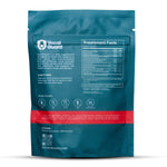 VocalGuard Fruit Blend powder pouch — back of pack with directions and Supplement Facts.