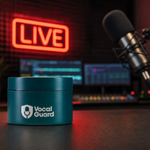 VocalGuard Vault tub in a live broadcast studio setting.