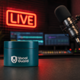 VocalGuard Vault tub in a live broadcast studio setting.